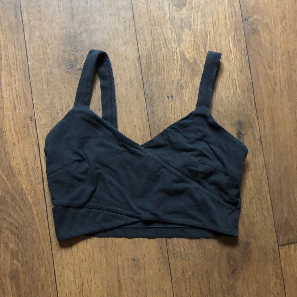 Simple black crop top